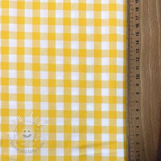 Bavlnená látka Check yellow