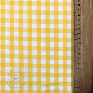 Bavlnená látka Check yellow