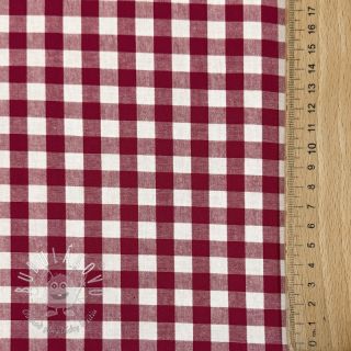 Bavlnená látka Check berry