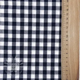 Bavlnená látka Check navy