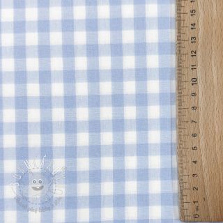 Bavlnená látka Check light blue