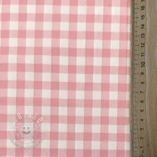Bavlnená látka Check rosa