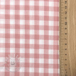 Bavlnená látka Check old rose