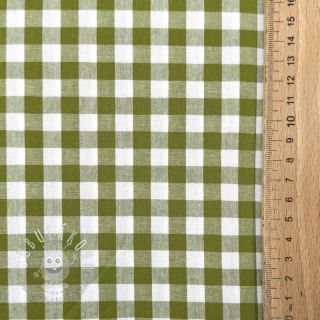 Bavlnená látka Check old lime
