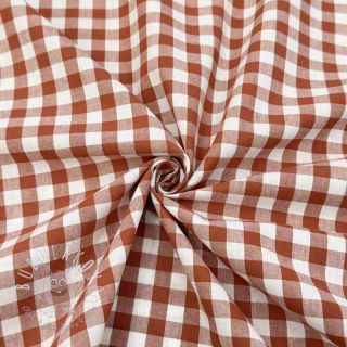 Bavlnená látka Check terra