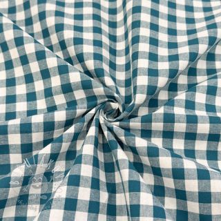 Bavlnená látka Check petrol