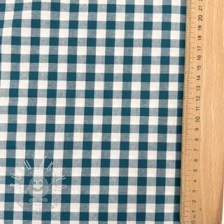 Bavlnená látka Check petrol