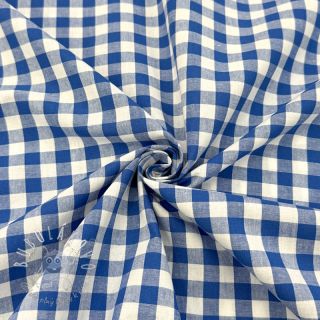 Bavlnená látka Check sky