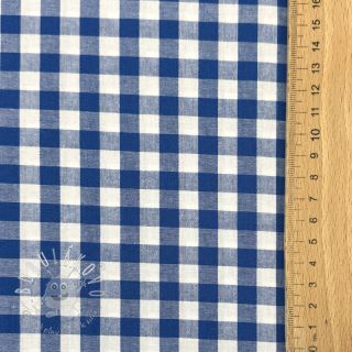 Bavlnená látka Check sky