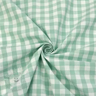 Bavlnená látka Check mint