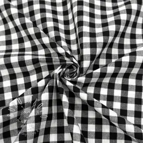 Bavlnená látka Check black