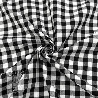 Bavlnená látka Check black