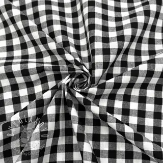 Bavlnená látka Check black