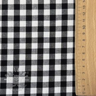 Bavlnená látka Check black
