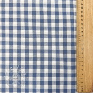 Bavlnená látka Check blue