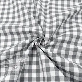 Bavlnená látka Check grey