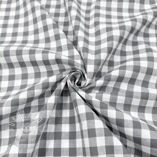 Bavlnená látka Check grey