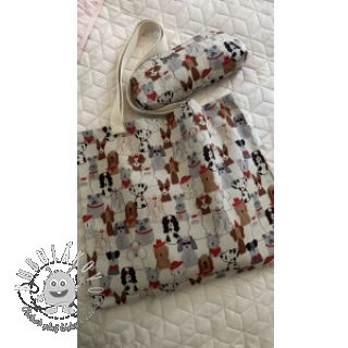 Dekoračná látka Linenlook Dog Dress Up