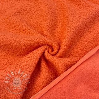 Fleece TEDDY DOUBLE SIDED tangerine