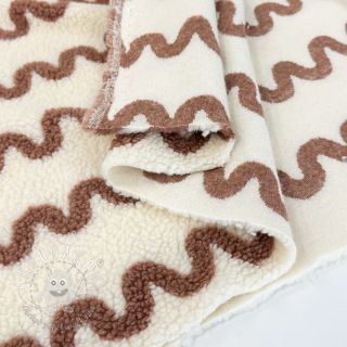 Kabátovina TEDDY JACQUARD Waves camel