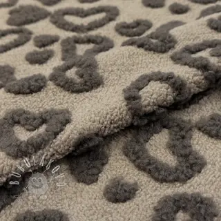 Kabátovina TEDDY Hearts sand