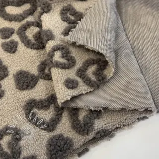 Kabátovina TEDDY Hearts sand