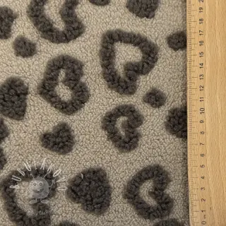 Kabátovina TEDDY Hearts sand