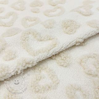Kabátovina TEDDY Hearts off white