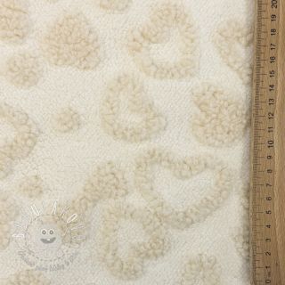 Kabátovina TEDDY Hearts off white