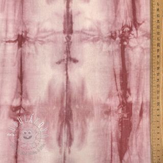 Bavlnená látka HAND TIE DYE dark old pink