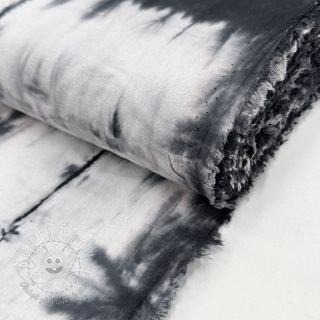 Bavlnená látka HAND TIE DYE black