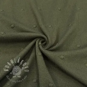 Svetrovina BIG KNIT DOT camo green