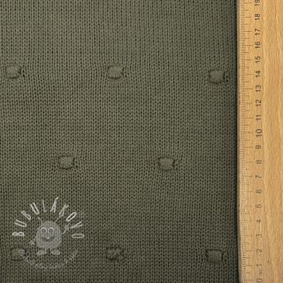 Svetrovina BIG KNIT DOT camo green