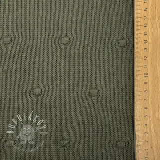 Svetrovina BIG KNIT DOT camo green