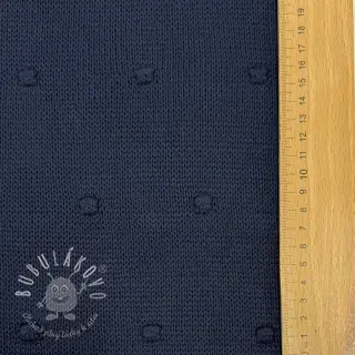Svetrovina BIG KNIT DOT navy