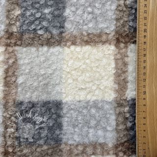 Kabátovina Bouclé Squares design D