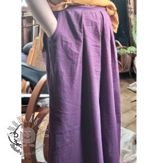 Bavlnená látka s ľanom purple