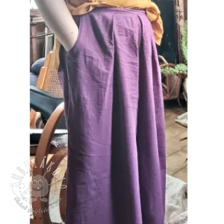 Bavlnená látka s ľanom purple