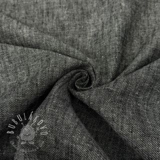 Ľan s bavlnou Denim Twill black