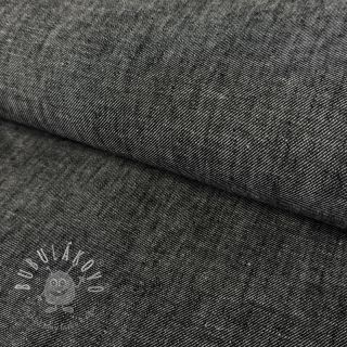 Ľan s bavlnou Denim Twill black