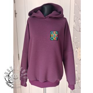 Teplákovina počesaná JOGGING dark purple