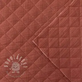 Dvojitá gázovina/mušelín QUILT rouge