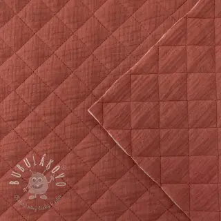 Dvojitá gázovina/mušelín QUILT rouge