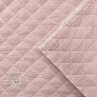 Dvojitá gázovina/mušelín QUILT soft rose