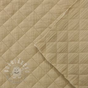 Dvojitá gázovina/mušelín QUILT beige