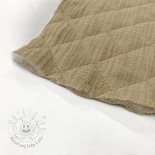 Dvojitá gázovina/mušelín QUILT beige