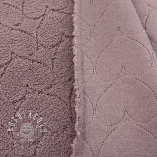 Kabátovina TEDDY Hearts in hearts mauve