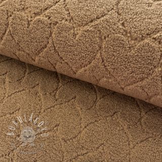 Kabátovina TEDDY Hearts in hearts brown