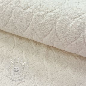 Kabátovina TEDDY Hearts in hearts ecru