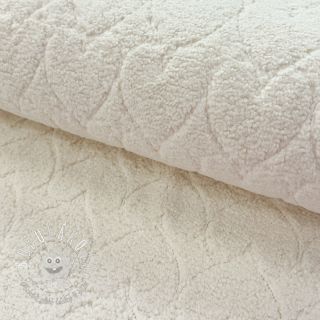 Kabátovina TEDDY Hearts in hearts ecru